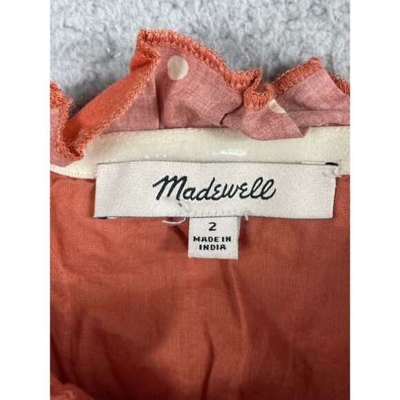 Madewell Womens Size 2 Pintuck Cami Dress Polka Dot - Picture 3 of 10